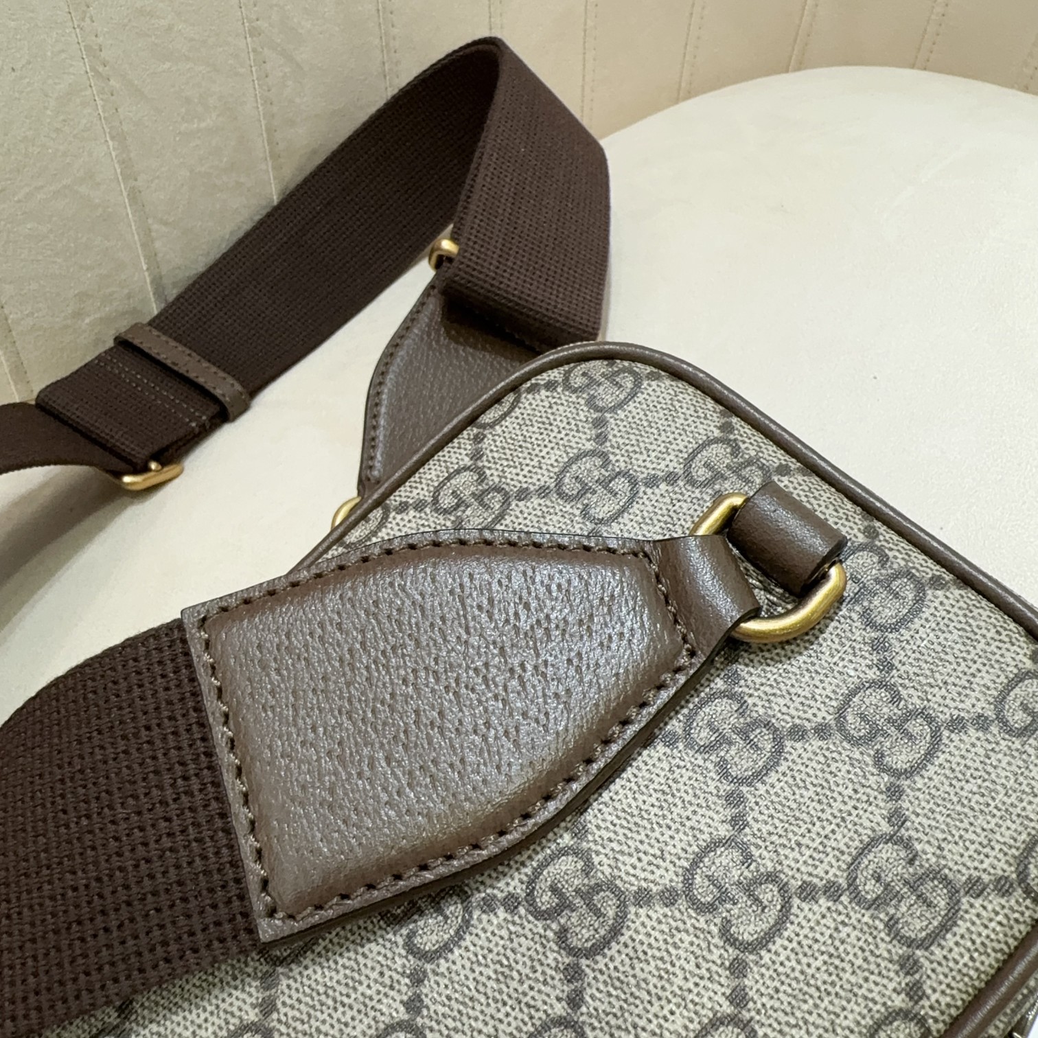 [TOP] GUCCI Ophidia Shoulder Bag 12 x 18 x 6.9 cm-Brown