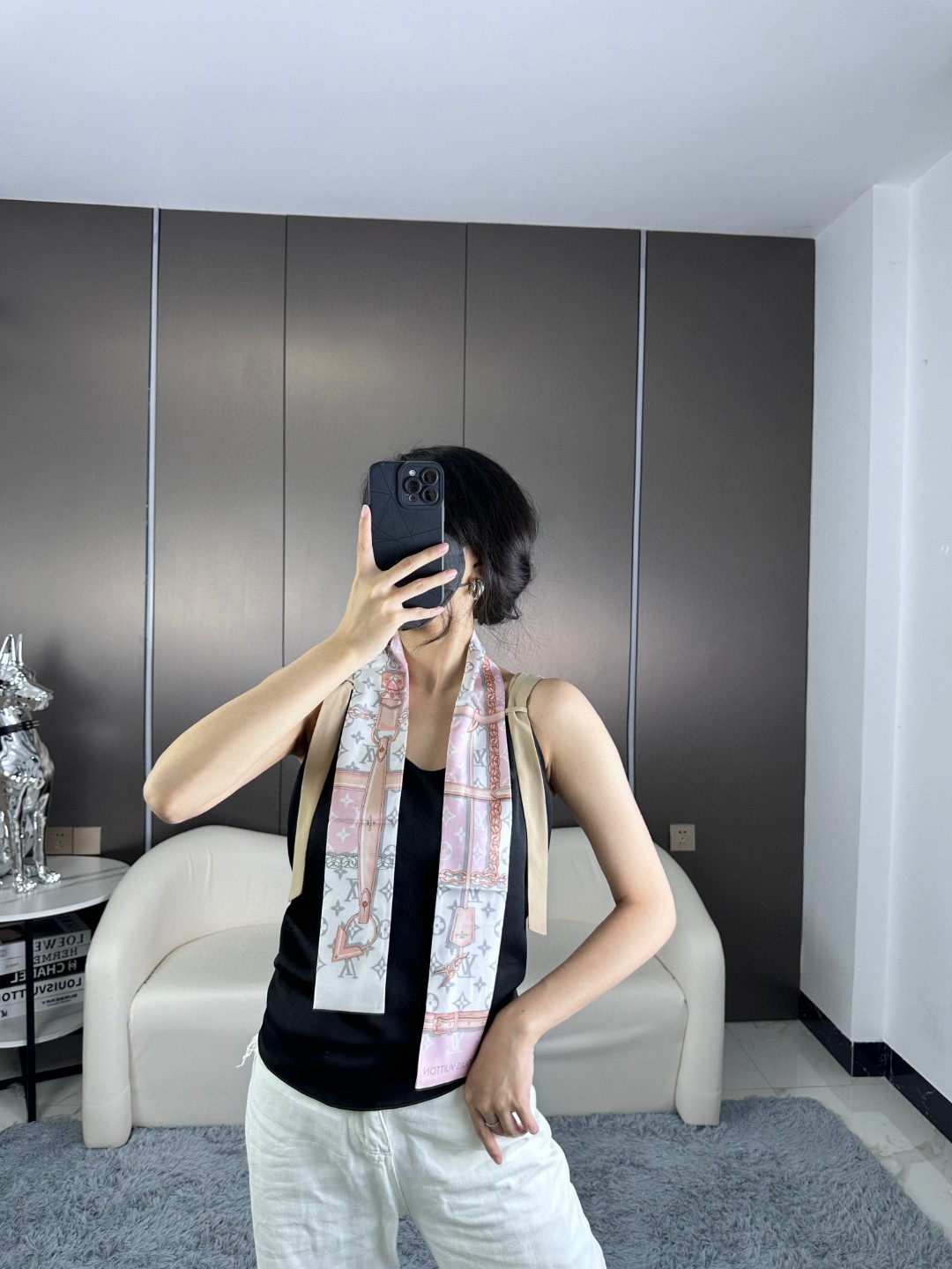 [TOP] Louis Vuitton LV Monogram Ribbon Scarf 120x8cm - 3 Color - 711 Luxury