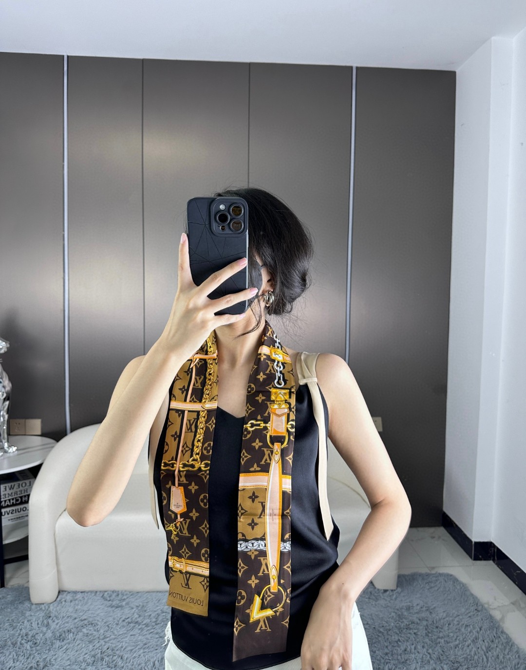 [TOP] Louis Vuitton LV Monogram Ribbon Scarf 120x8cm - 3 Color - 711 Luxury