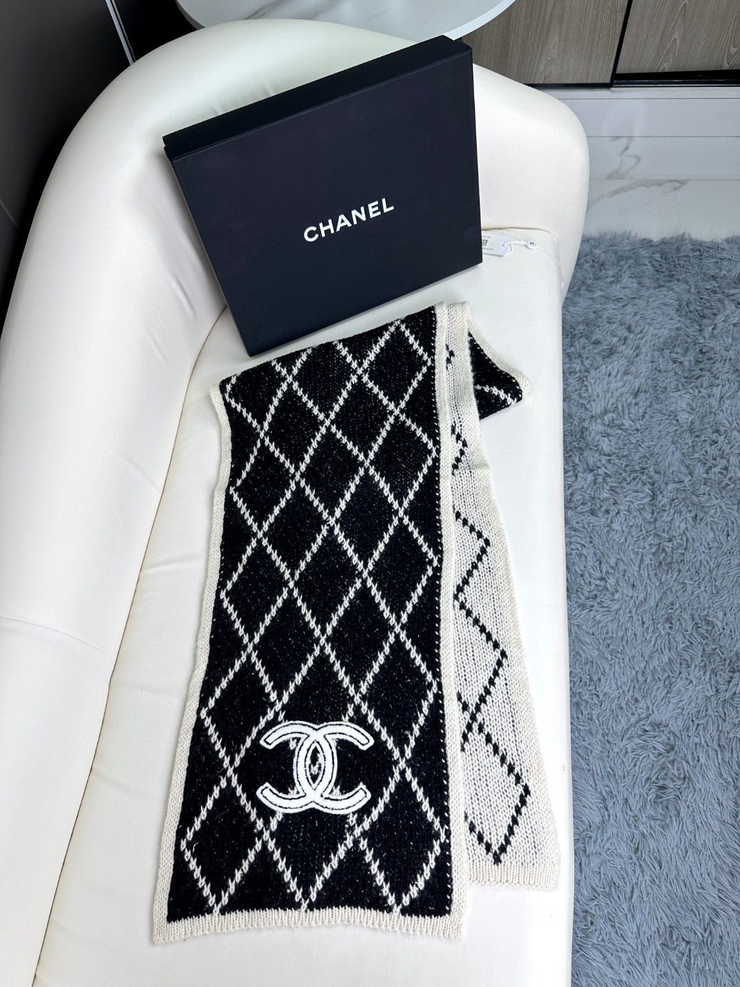 [TOP] Chanel Plaid Scarf 30×180 cm - 2 Colors