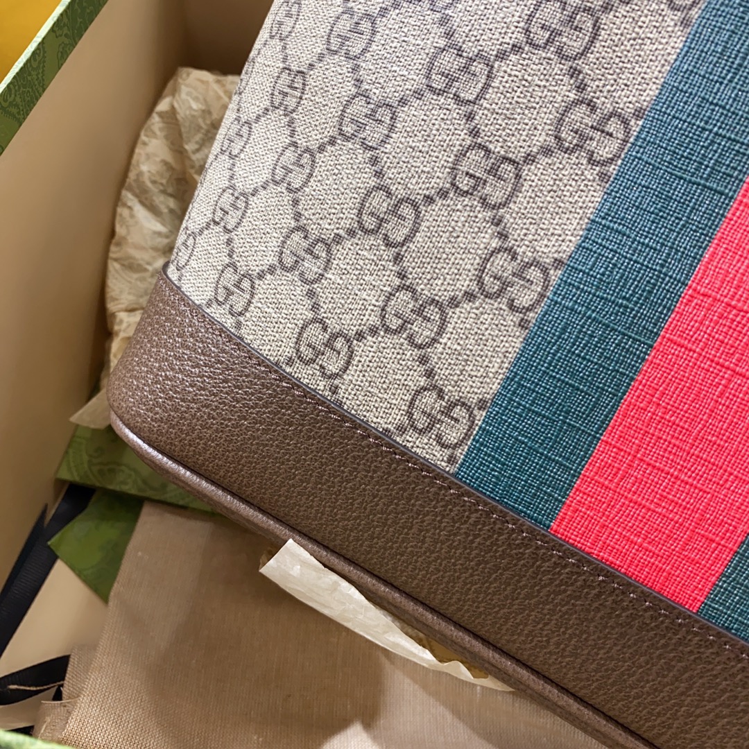 [TOP] GUCCI Ophidia  Monogram Tote Bag 25 x 22 x 12 cm-Brown