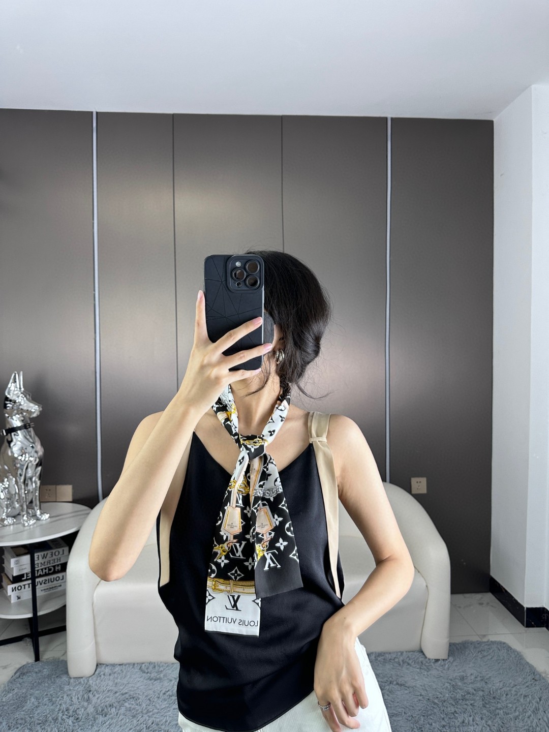 [TOP] Louis Vuitton LV Monogram Ribbon Scarf 120x8cm - 3 Color - 711 Luxury