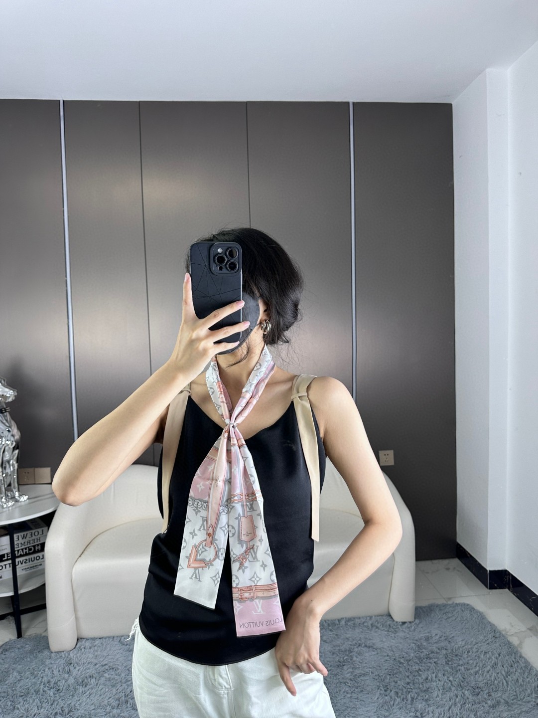 [TOP] Louis Vuitton LV Monogram Ribbon Scarf 120x8cm - 3 Color - 711 Luxury