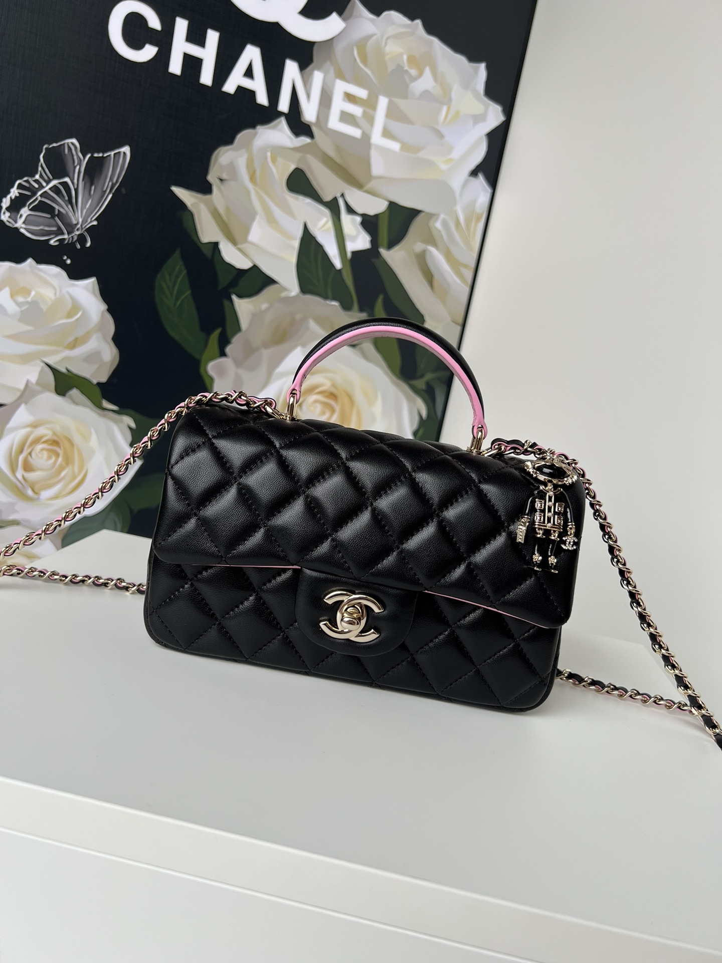 [TOP] CHANEL 21K Mini CF Handle Bag 20x12x6cm - 17 Colors - 711 Luxury
