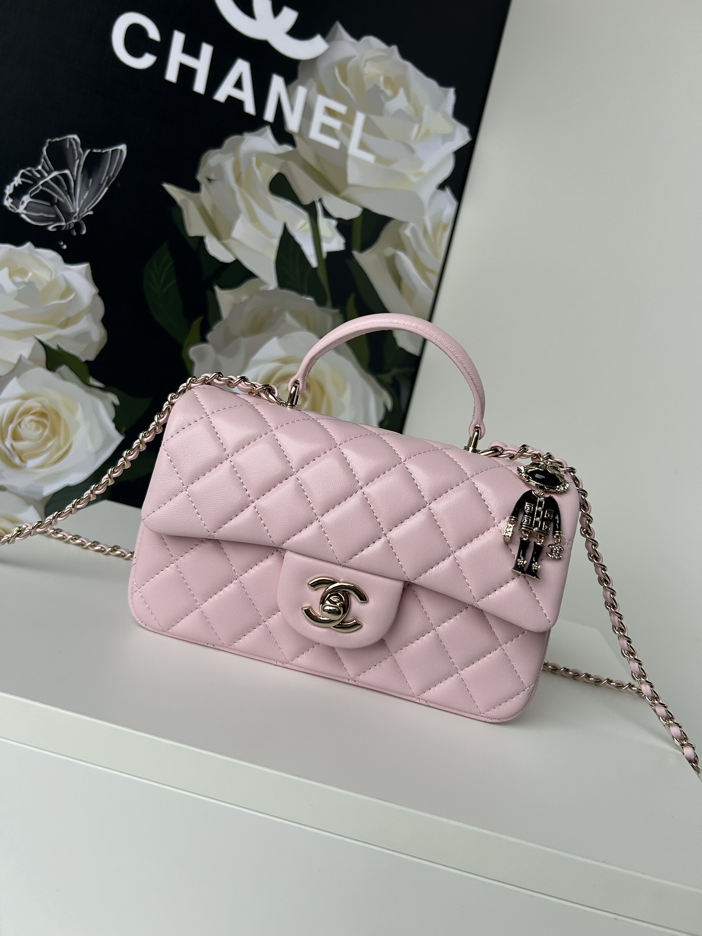 [TOP] CHANEL 21K Mini CF Handle Bag 20x12x6cm - 17 Colors - 711 Luxury
