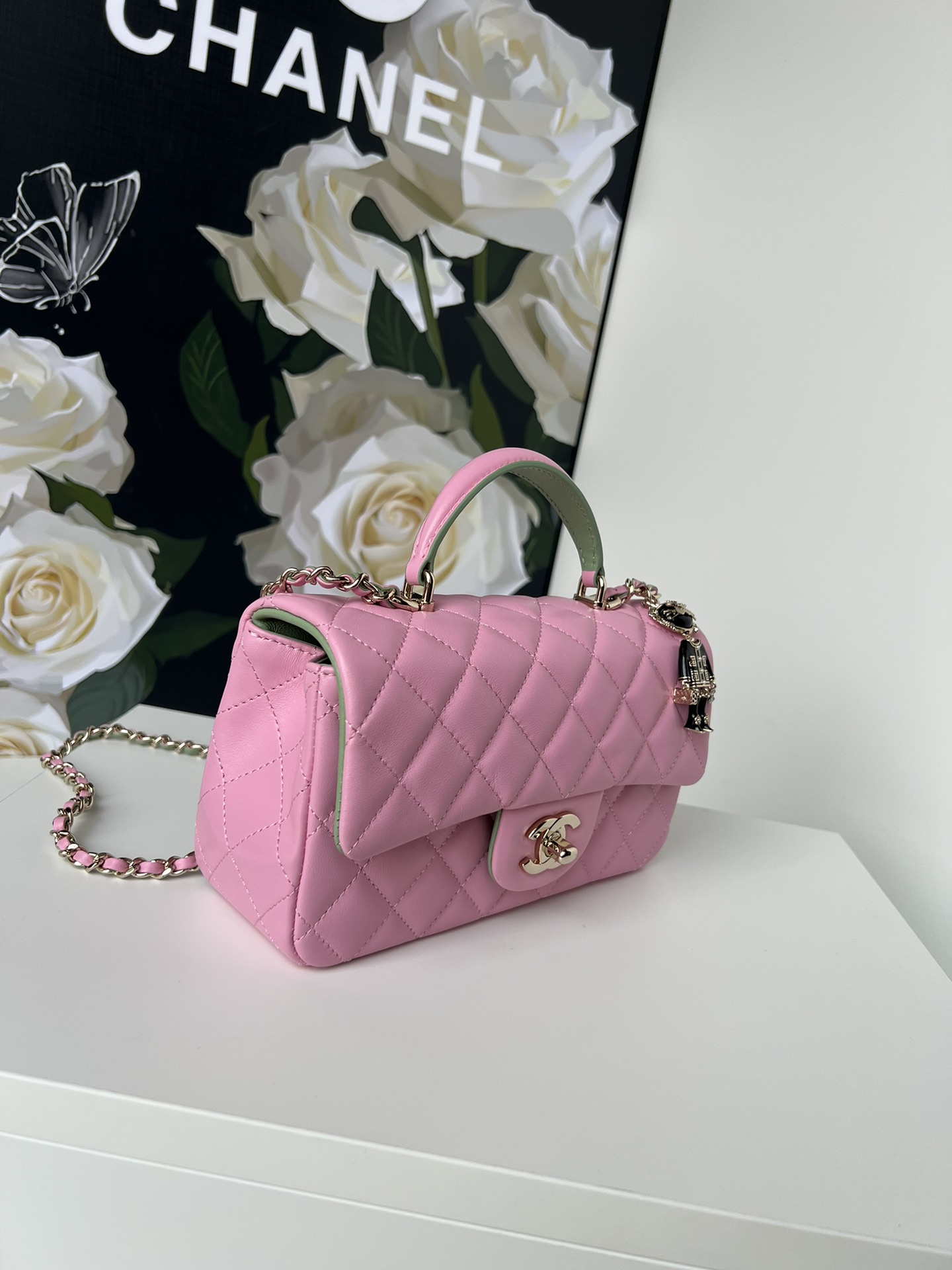 [TOP] CHANEL 21K Mini CF Handle Bag 20x12x6cm - 17 Colors - 711 Luxury