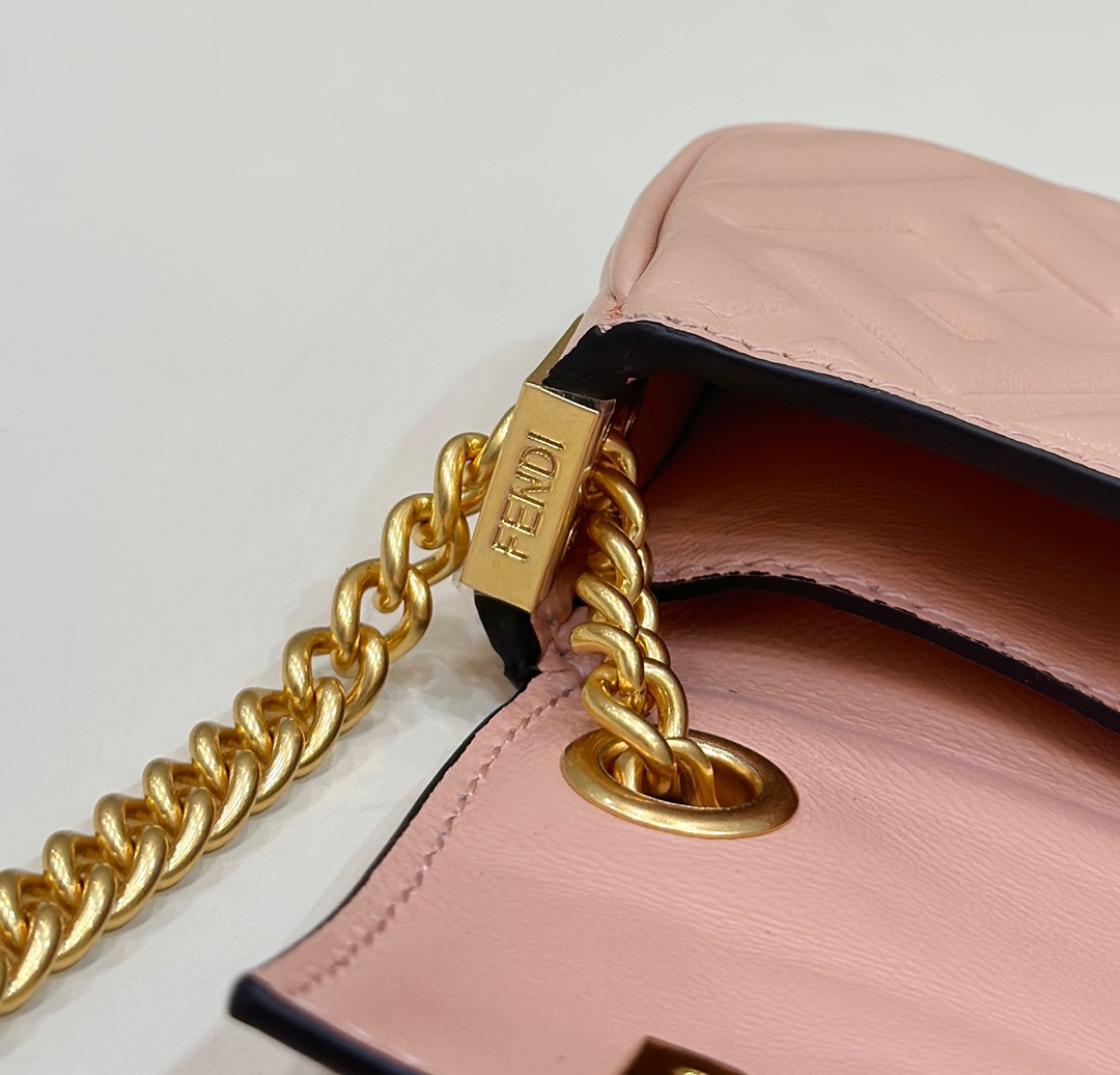 [TOP] FENDI Mini Baguette Bag 11/3/7cm-Pink