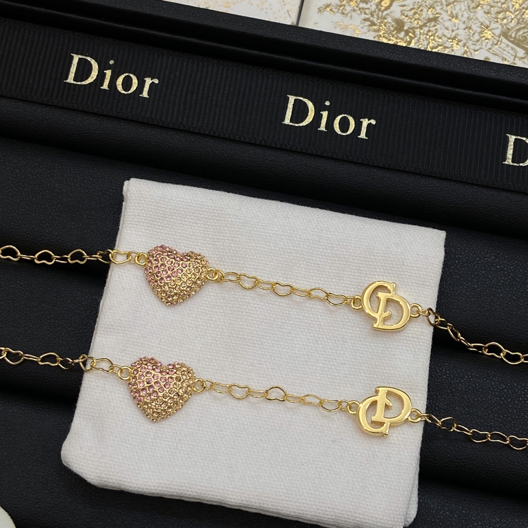 [TOP] Christian Dior Love Bracelet + Necklace - Gold