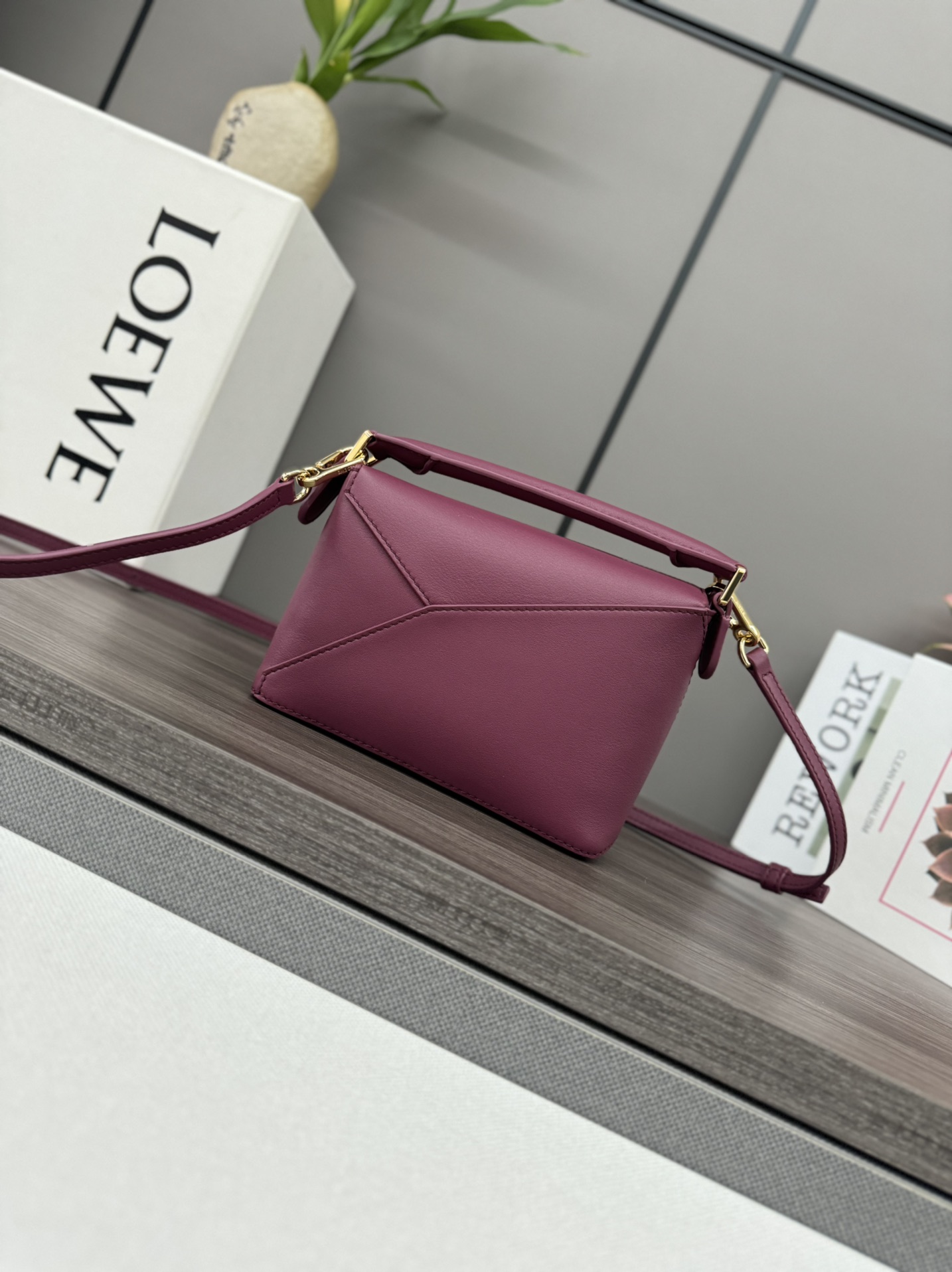 [TOP] LOEWE Mini Puzzle Bag Anagram 18*12.5*8CＭ - Red