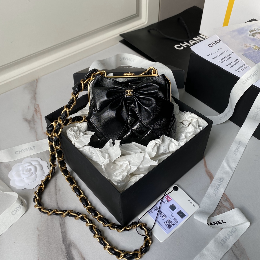 [TOP] CHANEL Clutch with Chain 13×10×3.5cm- 2 Colors