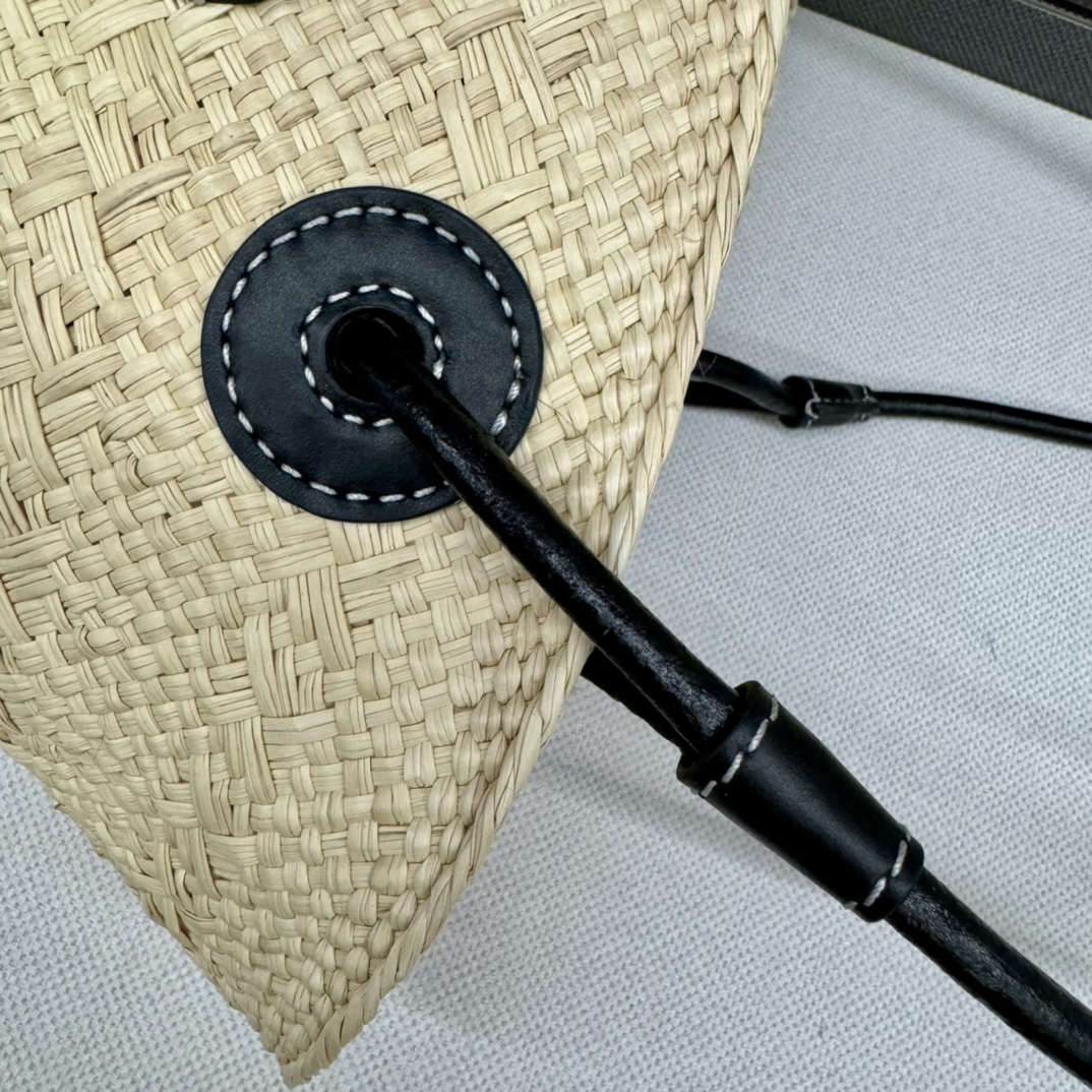 [TOP] LOEWE Anagram Basket Bag in Iraca Palm and Calfskin 34*13*16.5CM - 2 Colour