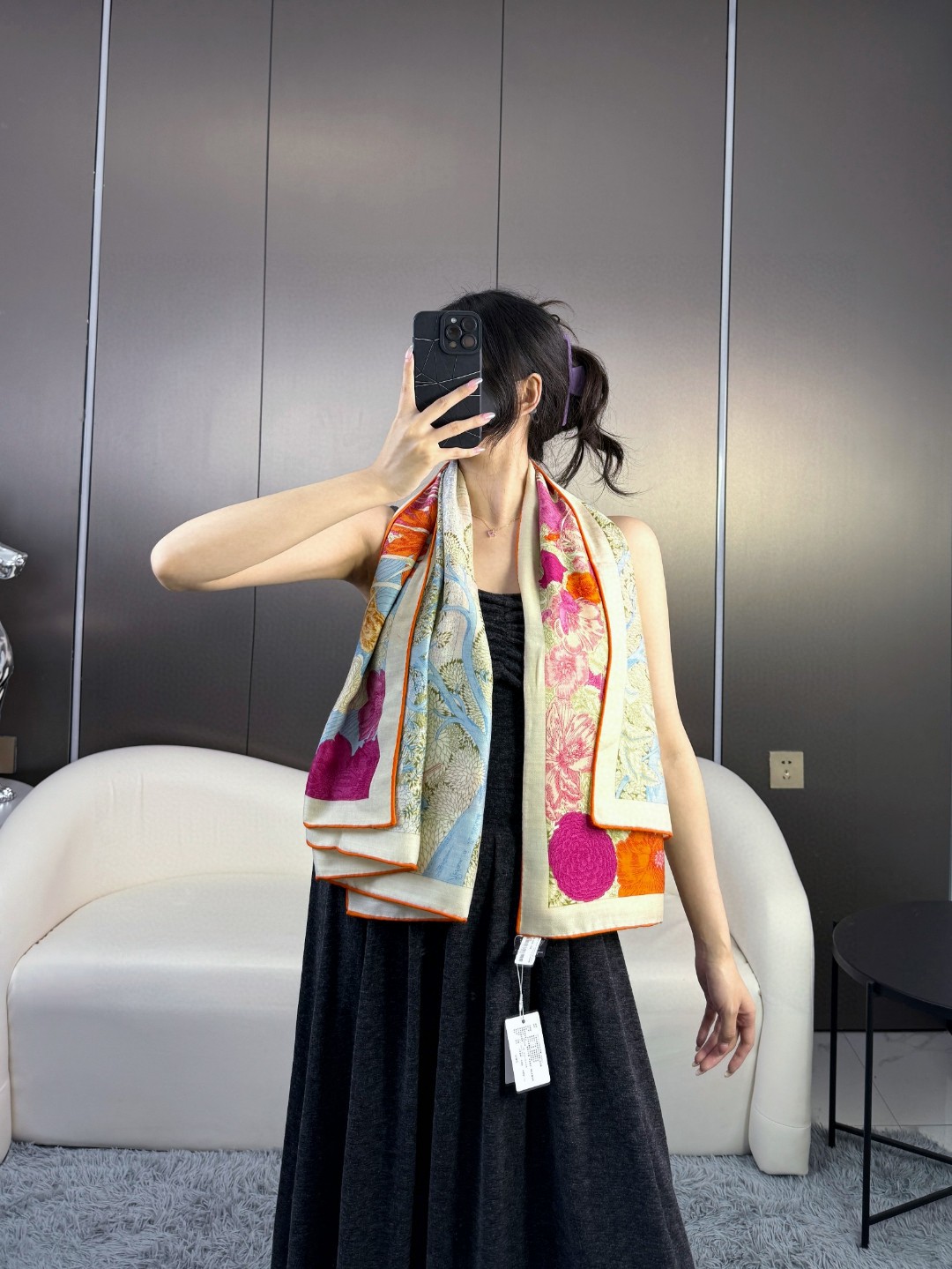 [TOP] HERMES Cashmere Square Scarf 140 x 140 cm - 2 Colours