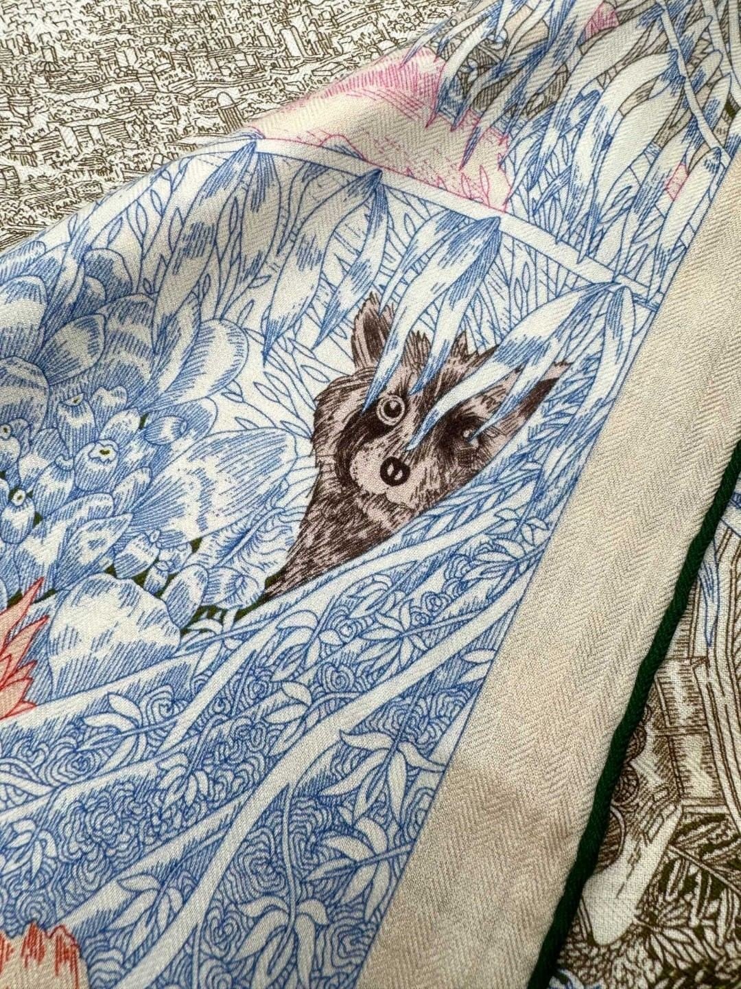 [TOP] HERMES Cashmere Square Scarf 140 x 140 cm - 2 Colours