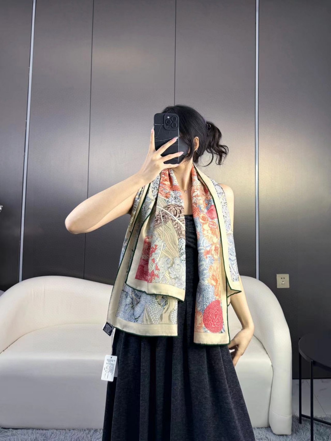 [TOP] HERMES Cashmere Square Scarf 140 x 140 cm - 2 Colours