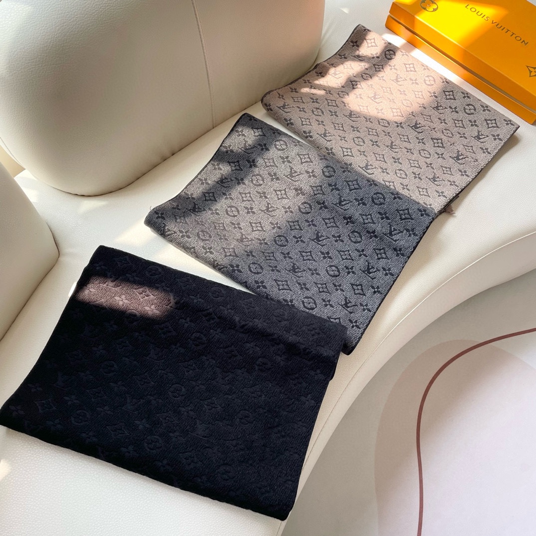 [TOP] Louis Vuitton LV Monogram Scarf 180x40cm - 3 Color