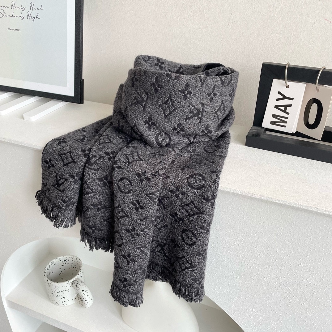 [TOP] Louis Vuitton LV Monogram Scarf 180x40cm - 3 Color