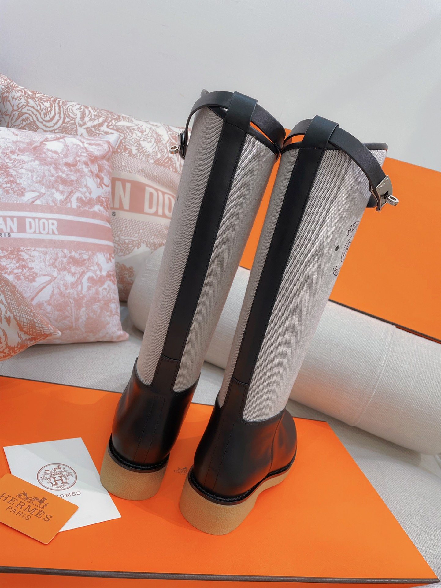 [TOP] HERMES Kelly Bottes Jumping - Black