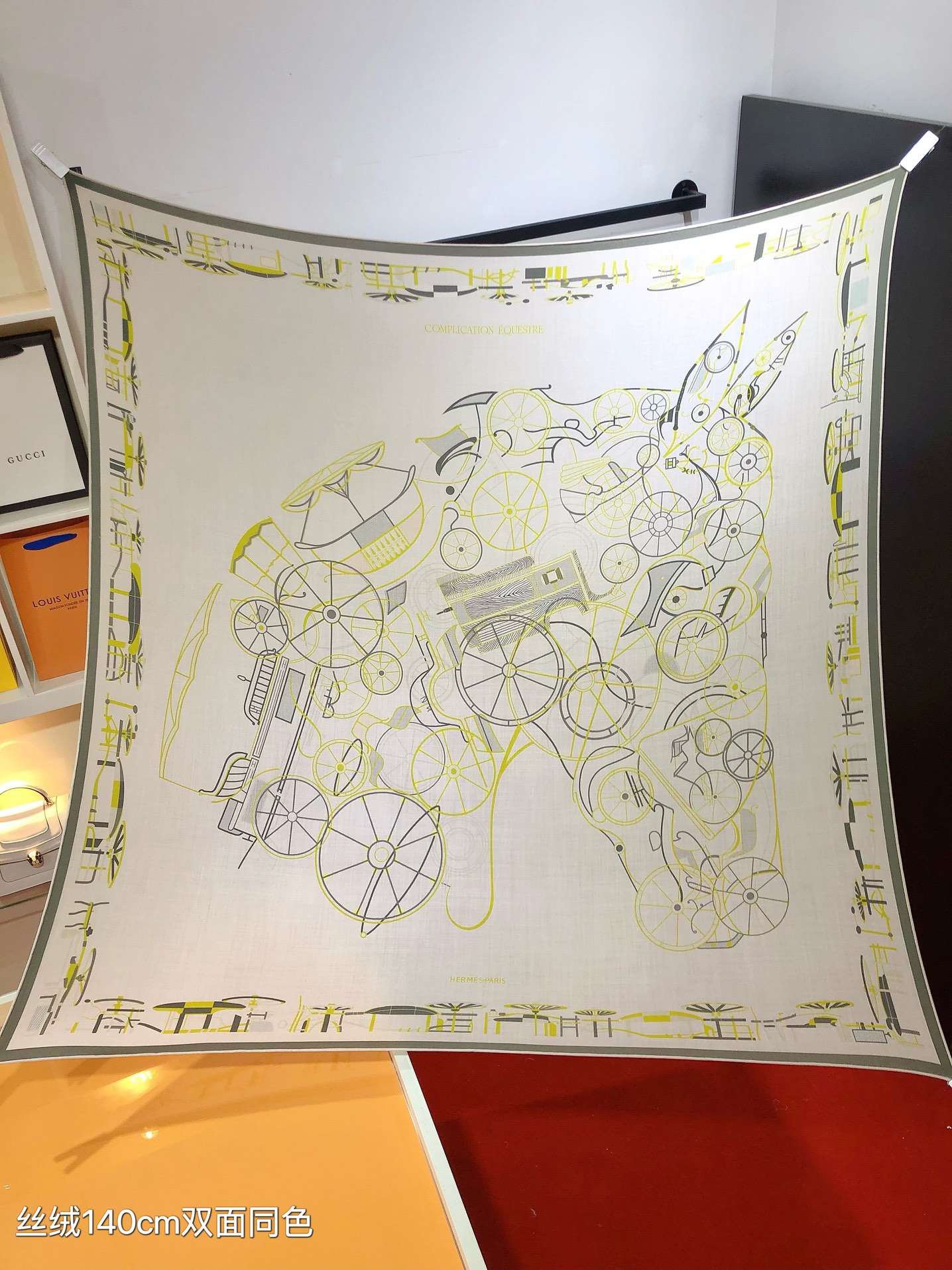 [TOP] HERMES Horse Carriage Square Scarf 140 x 140 cm - 4 Colours