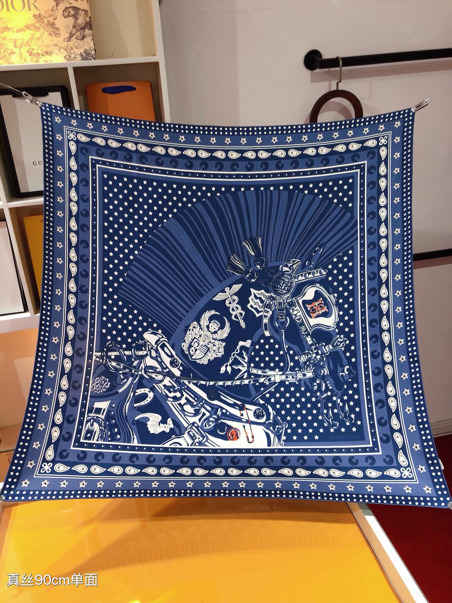 [TOP] HERMES Punk Horse Square Scarf 90 x 90 cm - 3 Colours