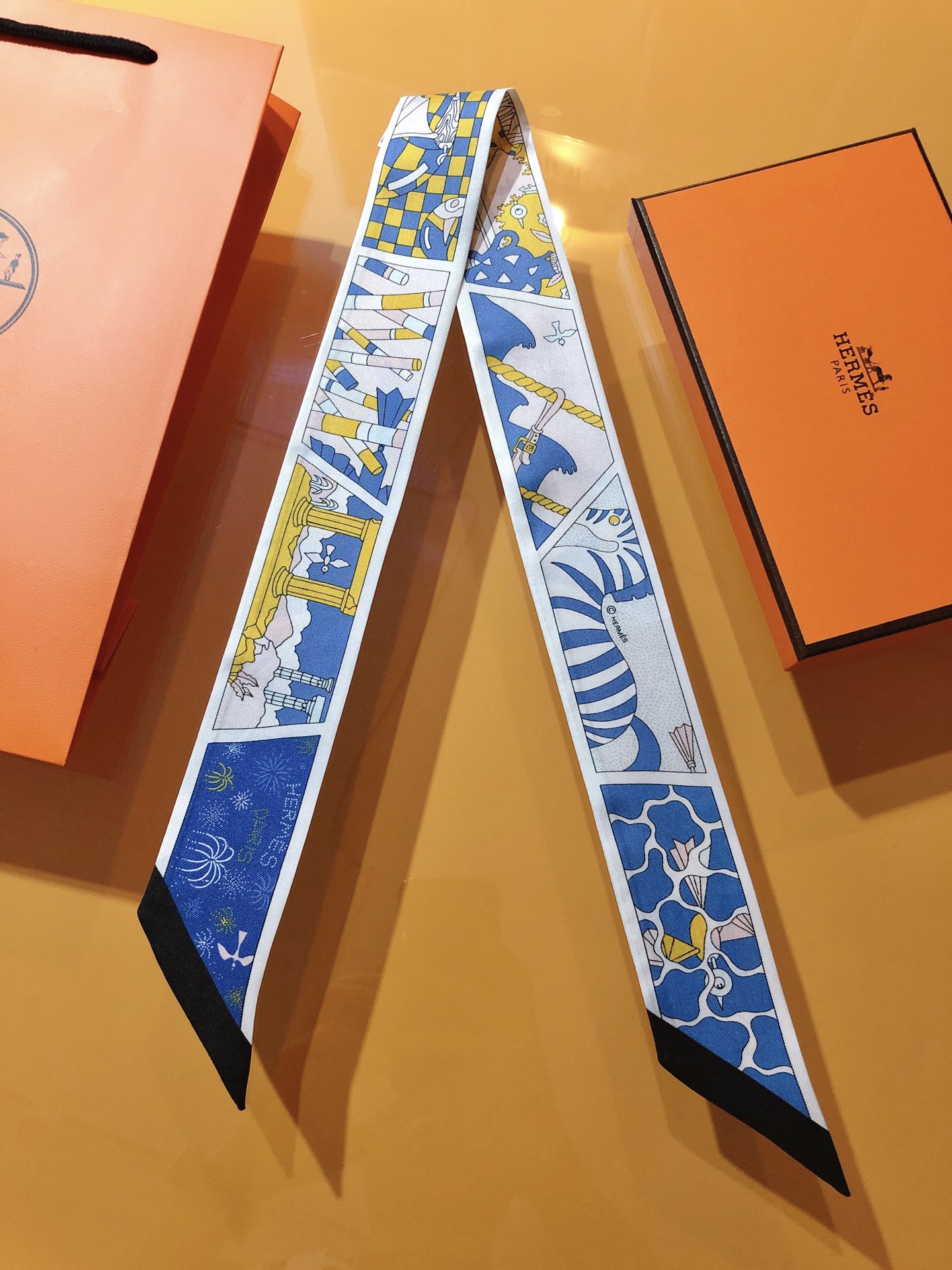 [TOP] HERMES Factory Suite Twilly Scarf 86 x 5 cm - 4 Colours