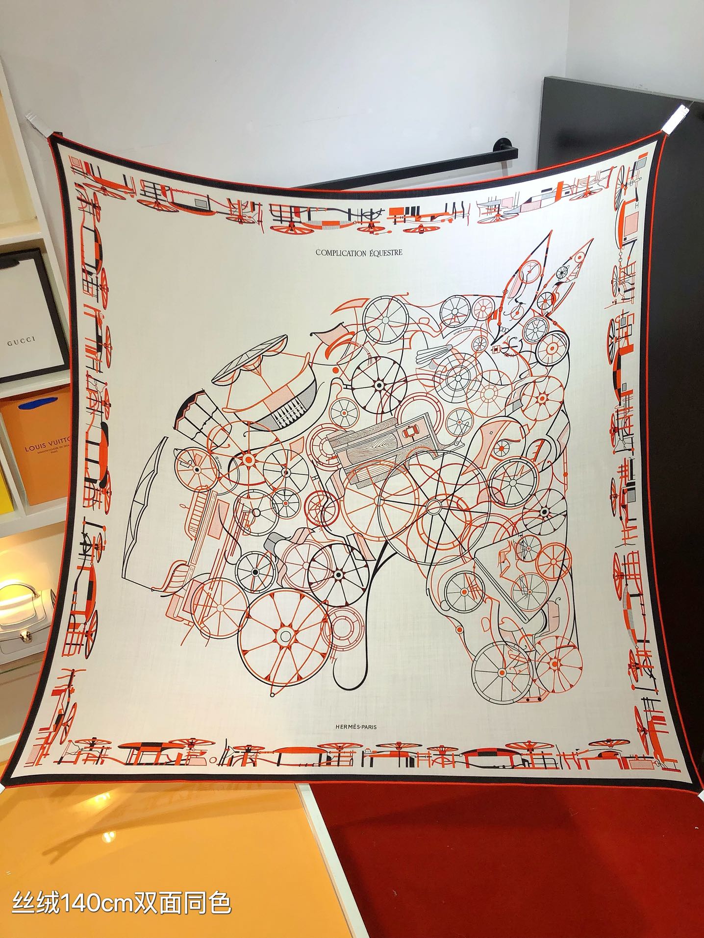 [TOP] HERMES Horse Carriage Square Scarf 140 x 140 cm - 4 Colours