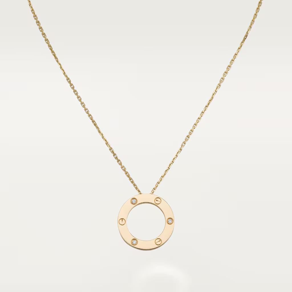 [TOP] Cartier Love Diamond Necklace - Gold