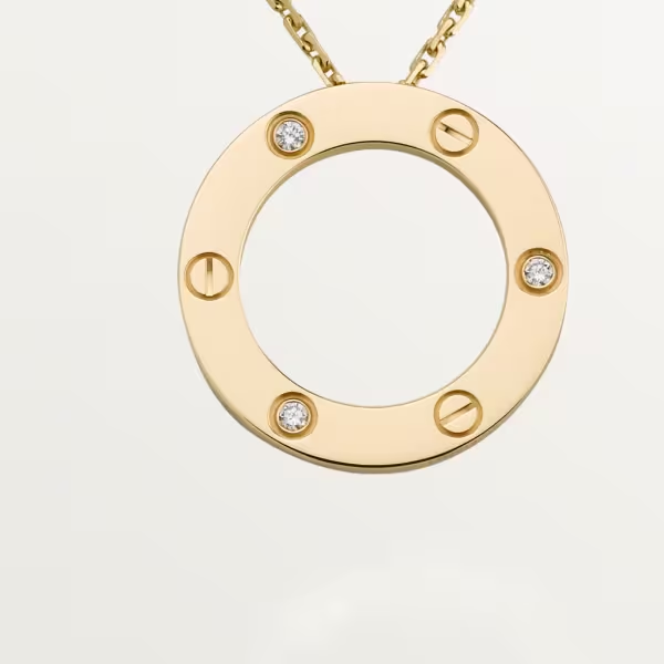 [TOP] Cartier Love Diamond Necklace - Gold