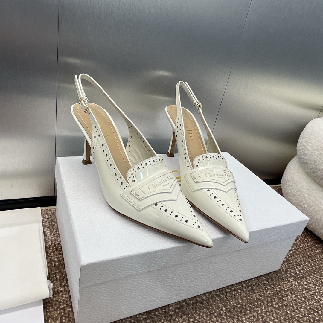 [TOP] Christian Dior Boy-D Mid/High Heel Pumps - White, Black