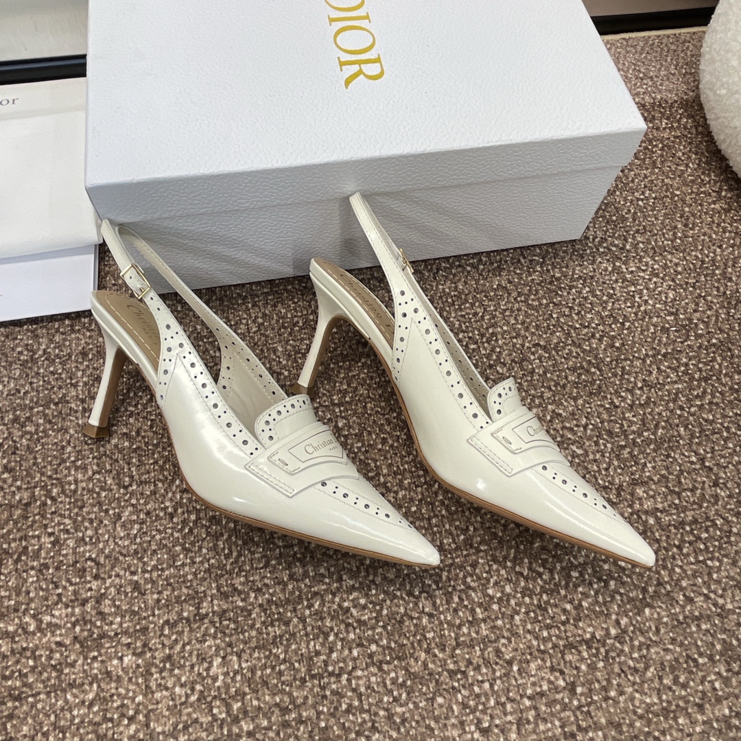 [TOP] Christian Dior Boy-D Mid/High Heel Pumps - White, Black