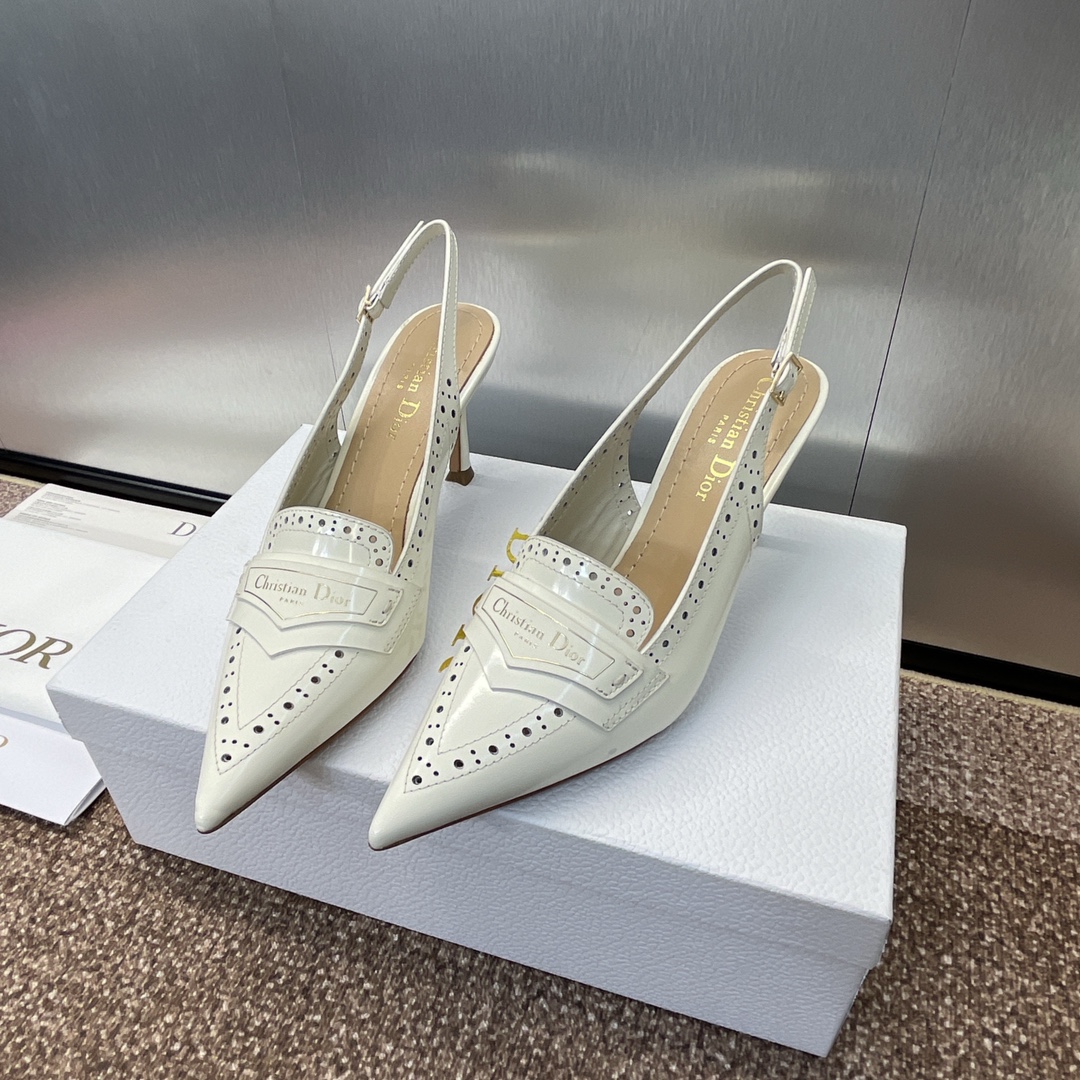 [TOP] Christian Dior Boy-D Mid/High Heel Pumps - White, Black