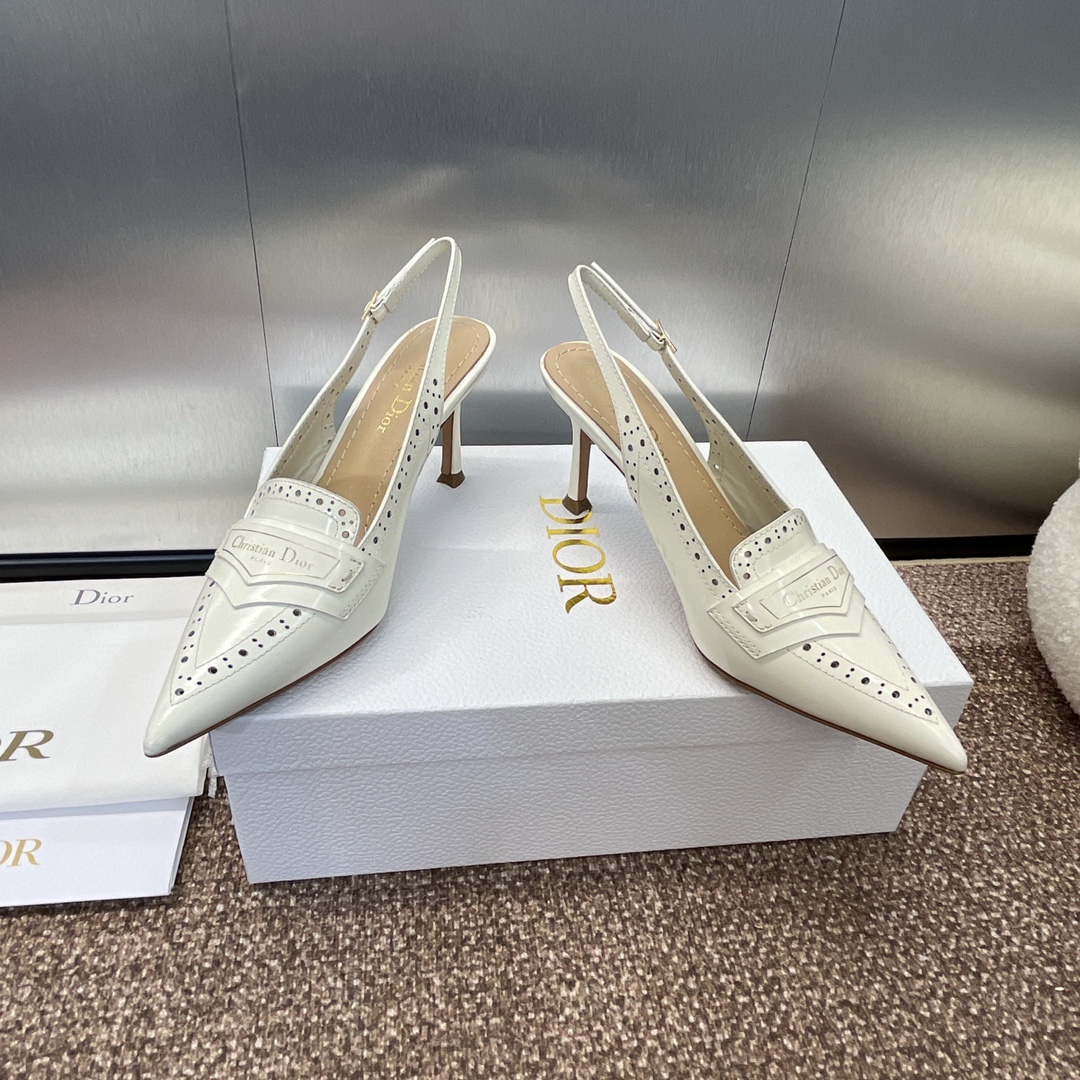 [TOP] Christian Dior Boy-D Mid/High Heel Pumps - White, Black