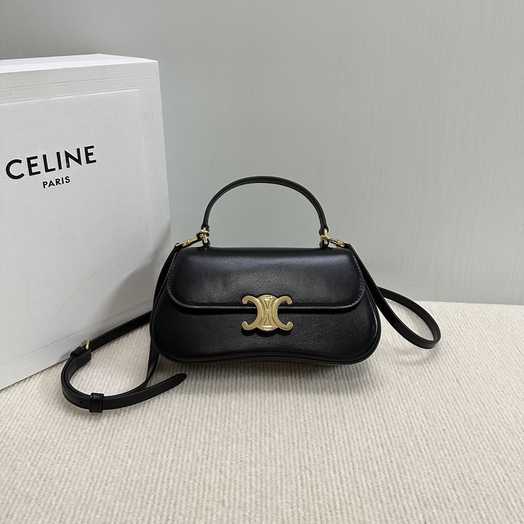 [TOP] CELINE Triomphe Bag Glossy Cow Leather Handbag 20*11.5*5cm - 3 Colour