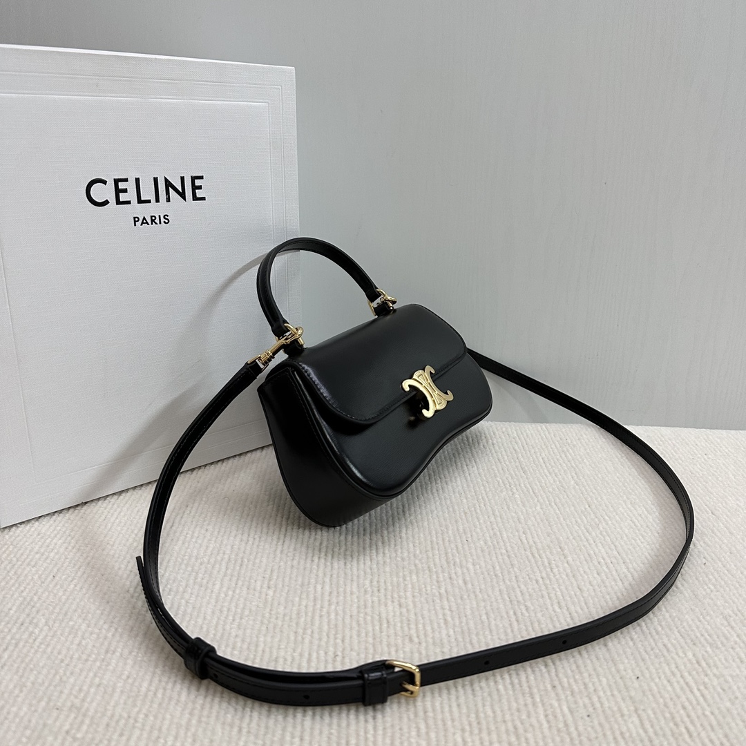 [TOP] CELINE Triomphe Bag Glossy Cow Leather Handbag 20*11.5*5cm - 3 Colour