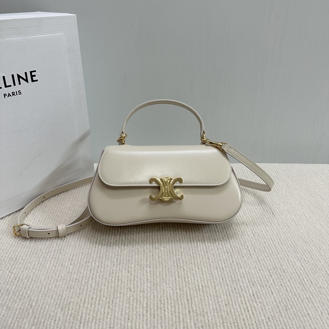 [TOP] CELINE Triomphe Bag Glossy Cow Leather Handbag 20*11.5*5cm - 3 Colour