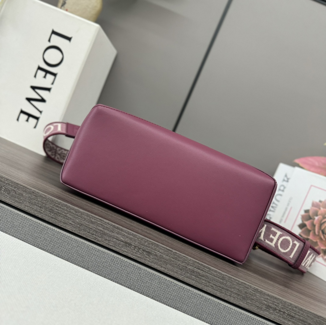 [TOP] LOEWE Puzzle Bag Small Classic Cow Leather Bag 24*10.5*16CM - Red