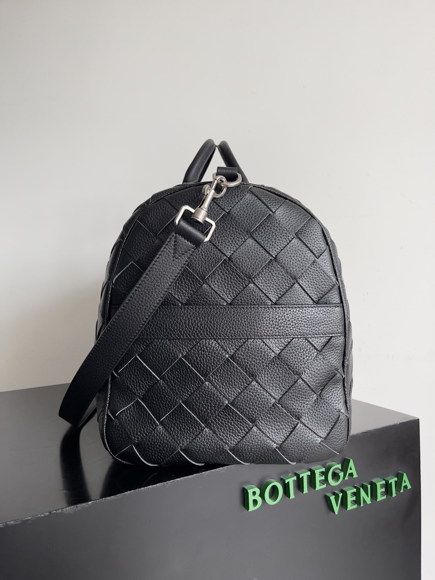 [TOP] Bottega Veneta BV Woven Large Travel Bag 50x27x24cm - Black