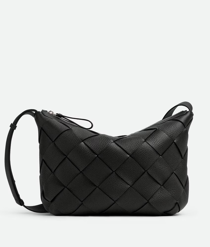 [TOP] Bottega Veneta BV Woven Diago Hobo Bag 39x24x16cm - Black
