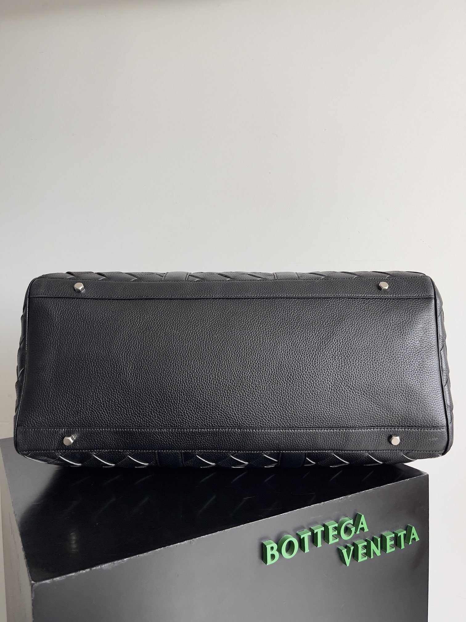 [TOP] Bottega Veneta BV Woven Large Travel Bag 50x27x24cm - Black