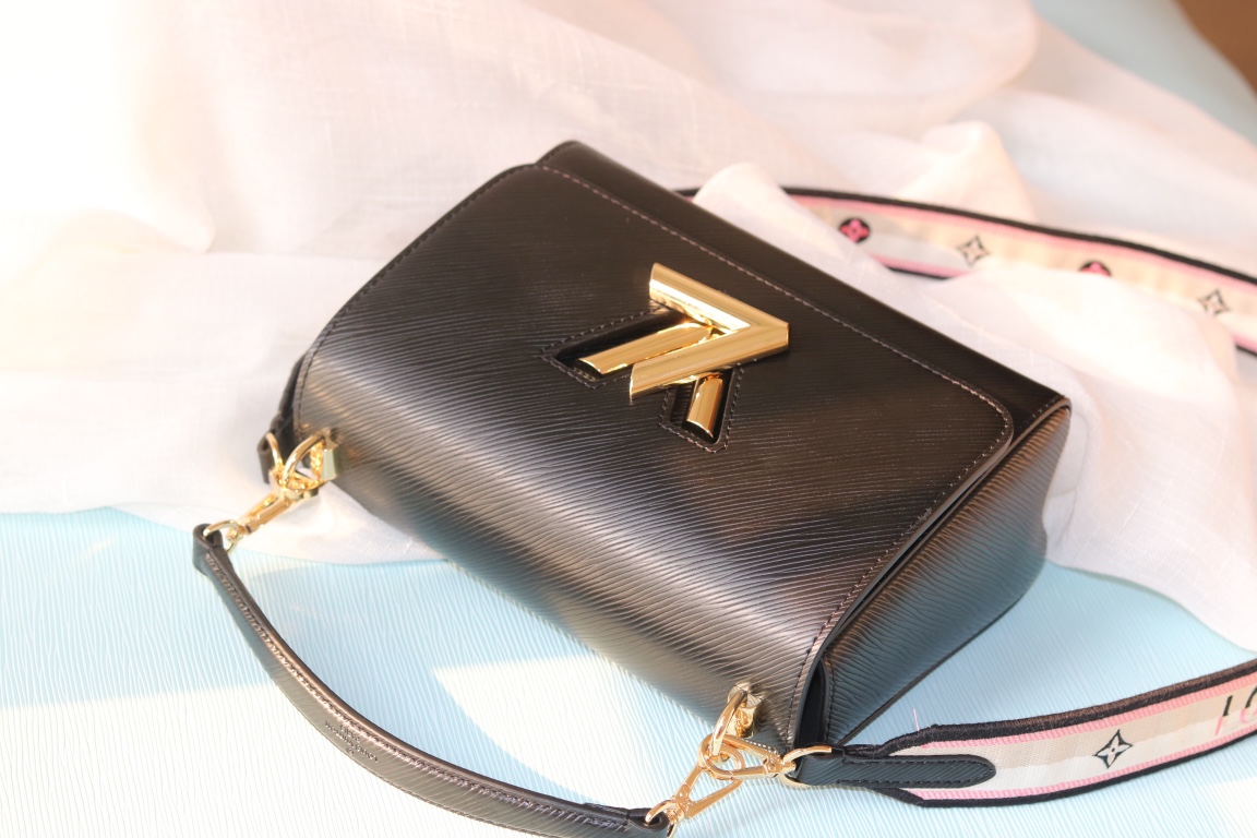 [TOP] Louis Vuitton LV Twist MM Bag 23 x 17 x 9.5 cm - Black