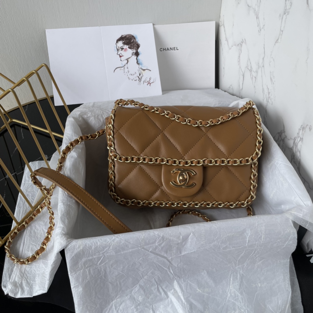 [TOP] CHANEL Flap Bag 21*13*6.5cm -  2 Colors