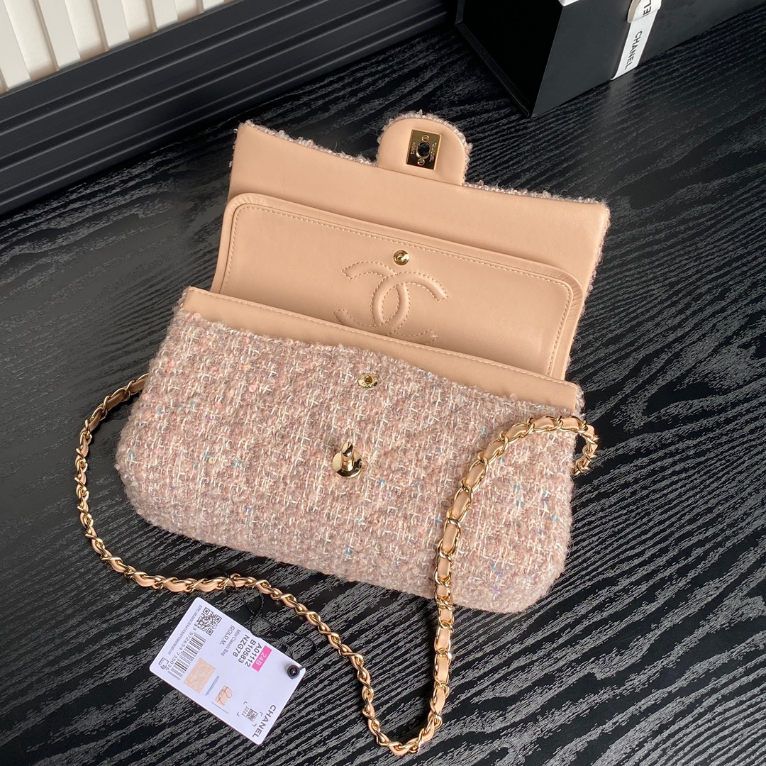 [TOP] CHANEL Flap Bag 20/25cm - Pink