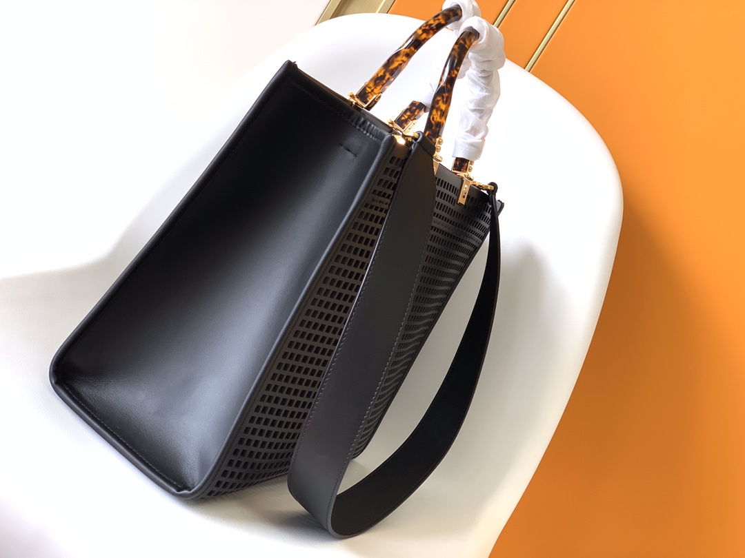 [TOP] FENDI Sunshine Tote Bag Medium 35-17-31cm - Black