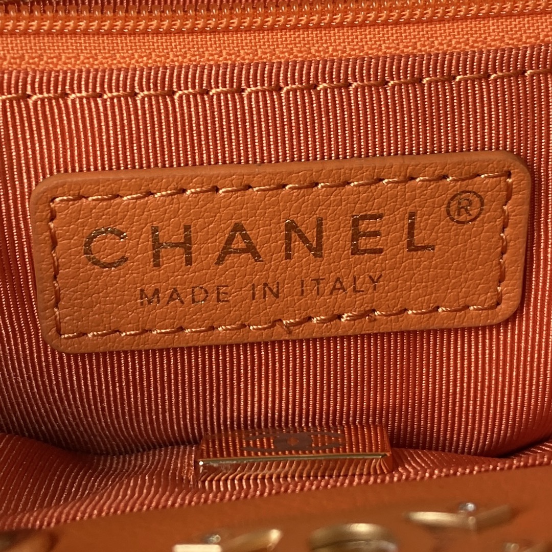 [TOP] CHANEL Small  Backpack 16.5*17*12cm -Orange