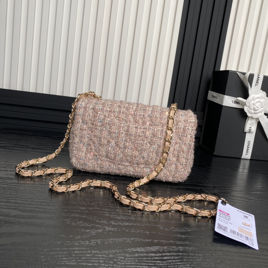 [TOP] CHANEL Flap Bag 20/25cm - Pink