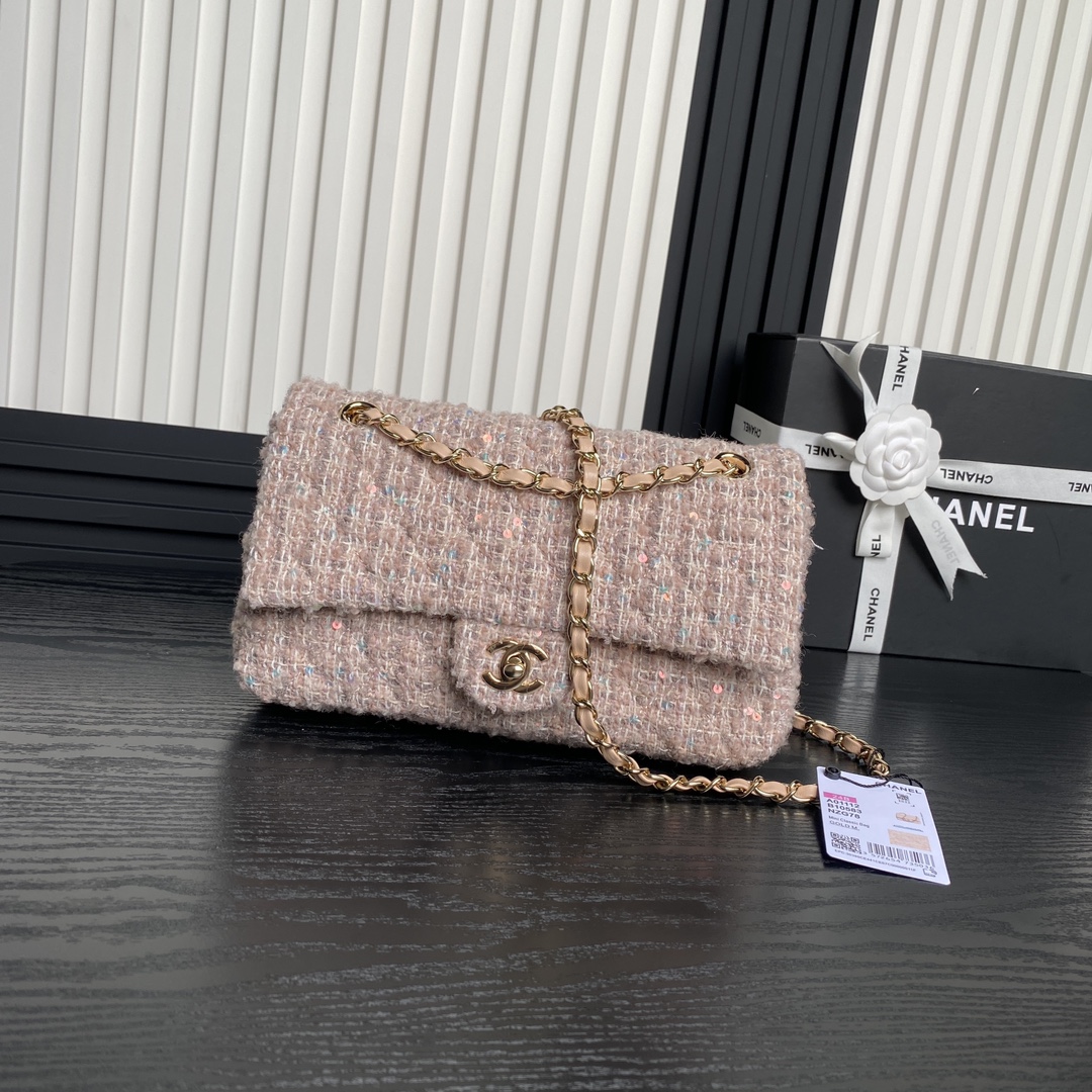 [TOP] CHANEL Flap Bag 20/25cm - Pink