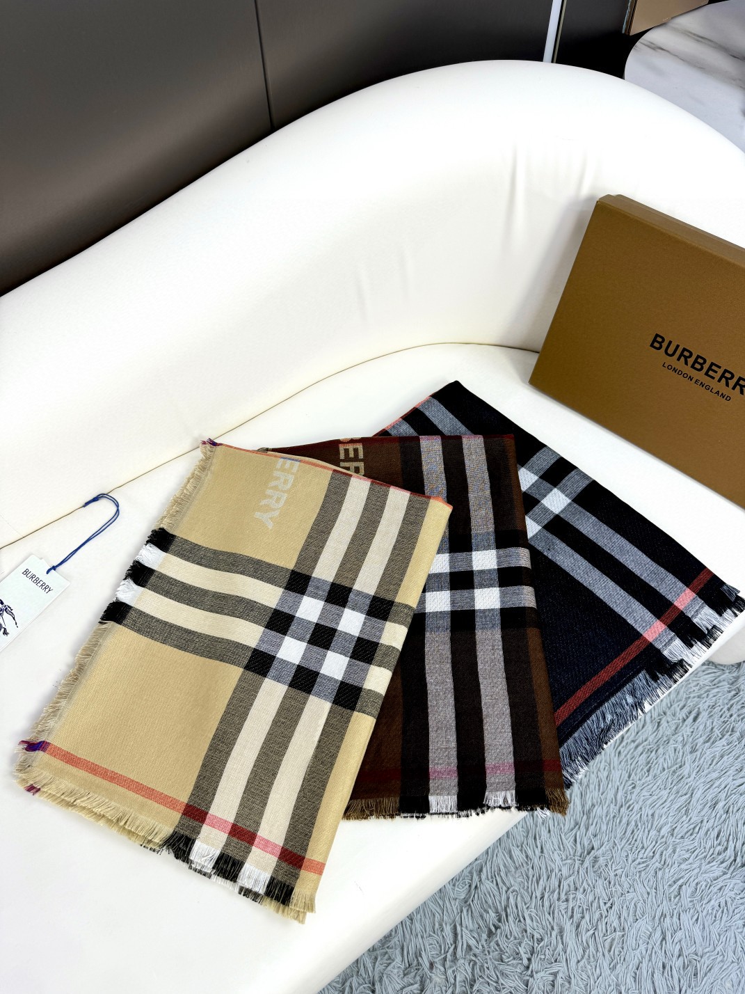 [TOP] BURBERRY Scarf 70x220cm - 3 Color