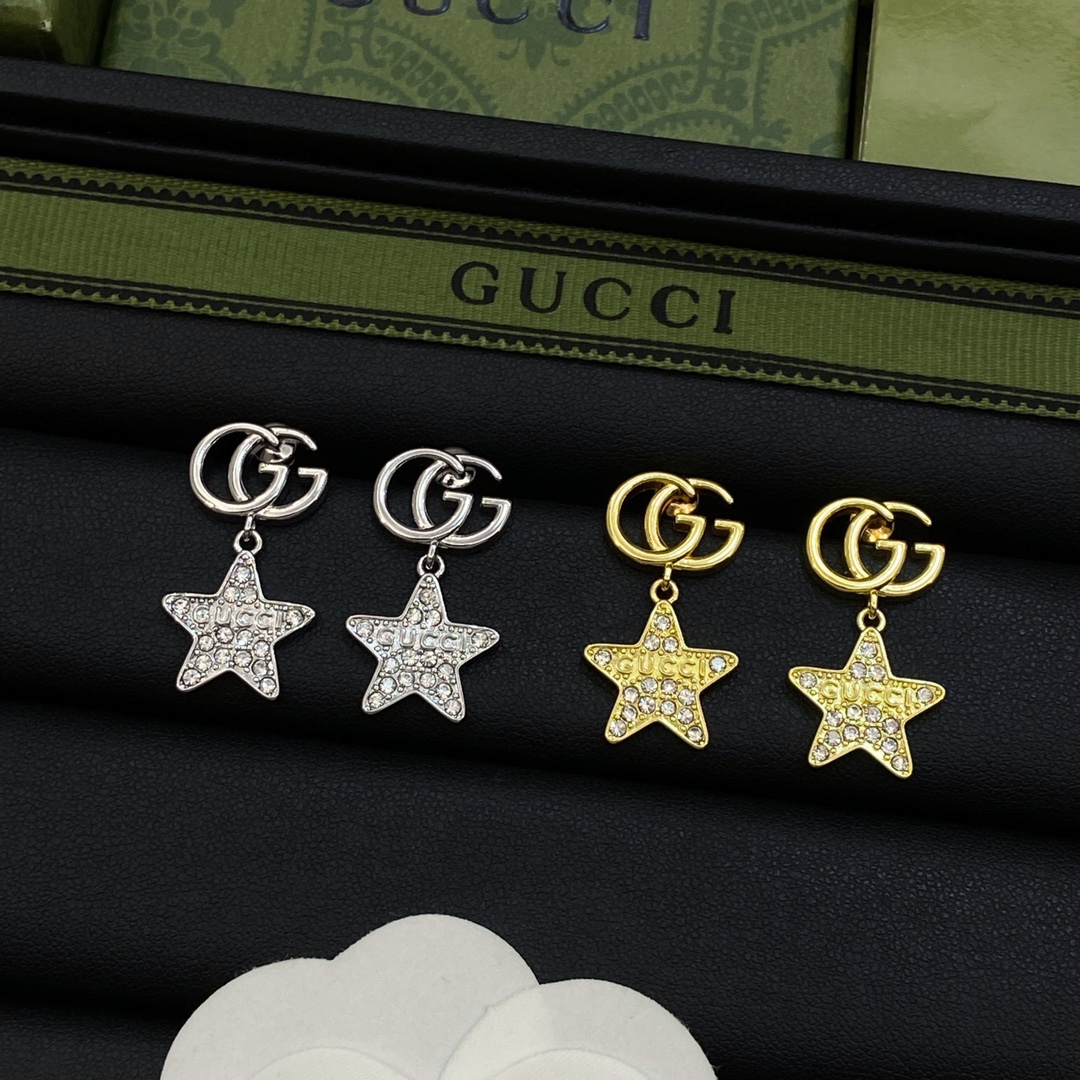 [TOP] GUCCI Star Earrings - 2 Colour