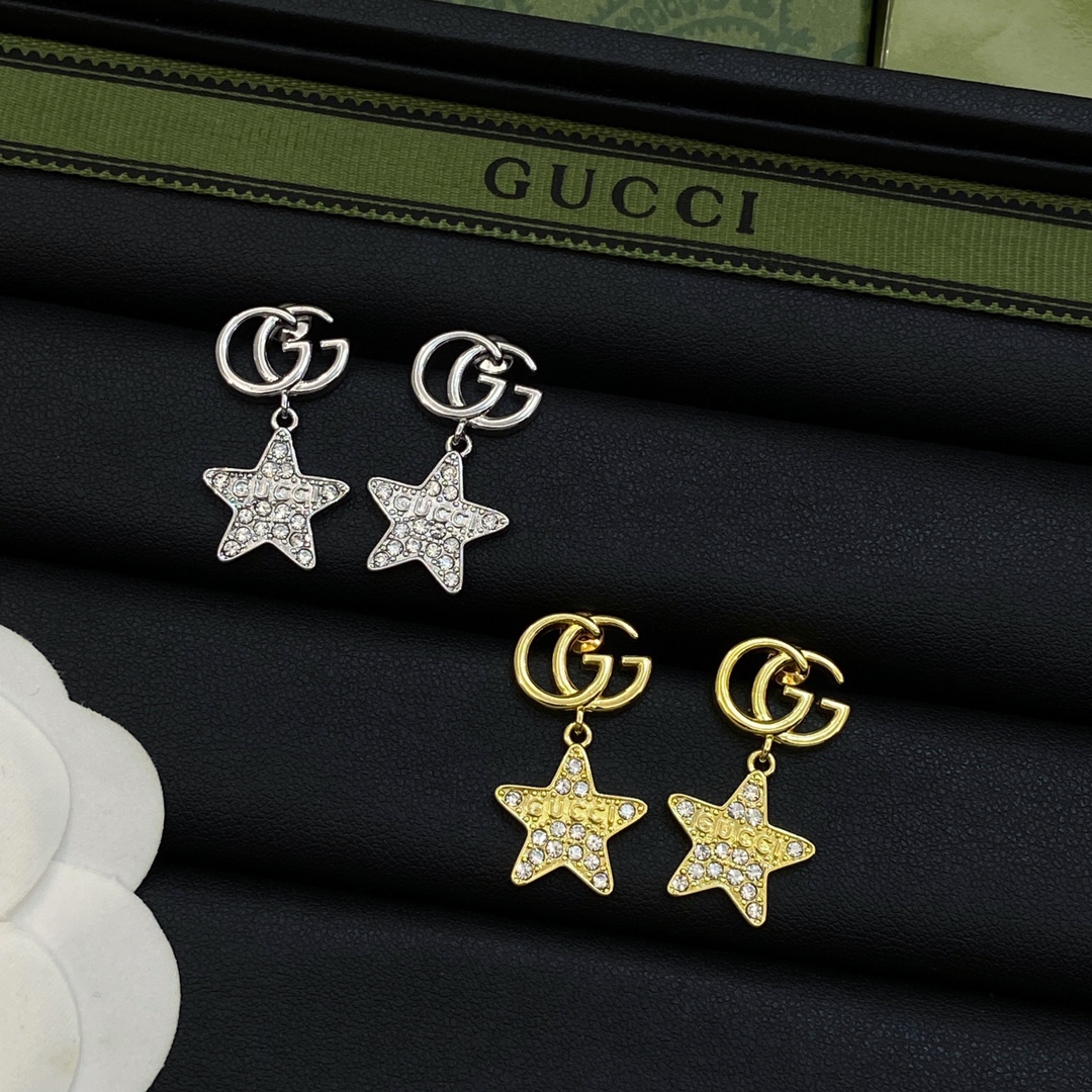 [TOP] GUCCI Star Earrings - 2 Colour