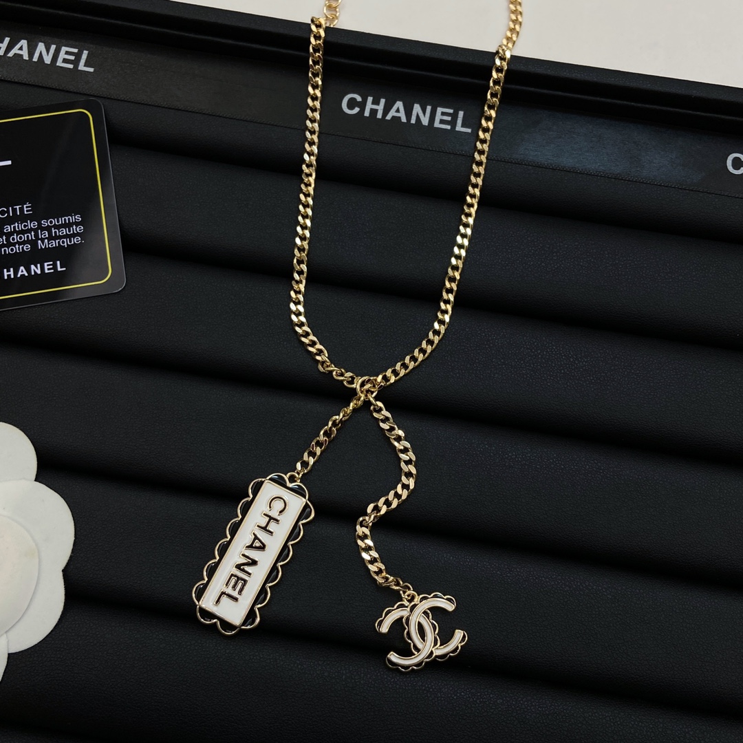 [TOP] CHANEL Necklaces + Earrings - Gold&White