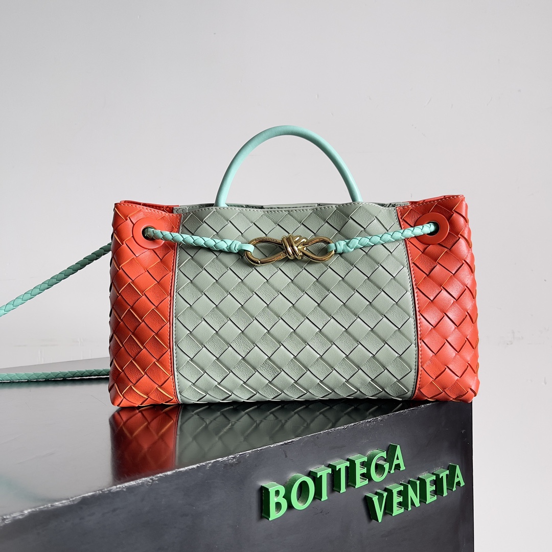 [TOP] Bottega Veneta BV Andiamo Bag 29x10x18cm - East-west Color Matching